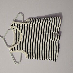 The Children's Place Black and White Striped Tank Top